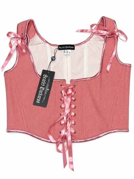 Scarlet Darkness Tops - Scarlet Darkness Pink Renaissance Corset Top US 8 Boned Lace-Up Cosplay